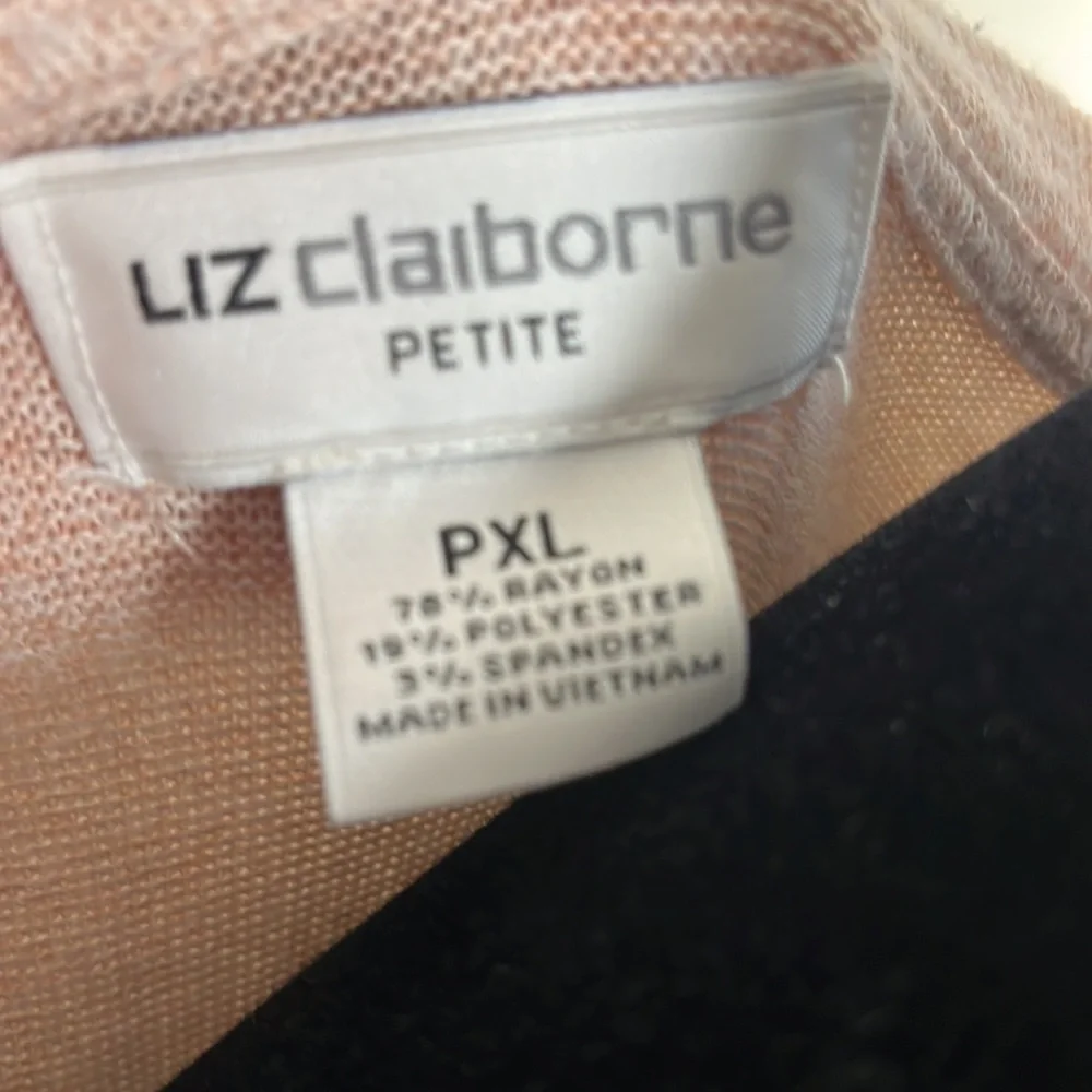 Liz Claiborne petite sweater in a blush pink Size PXL - Picture 3 of 4